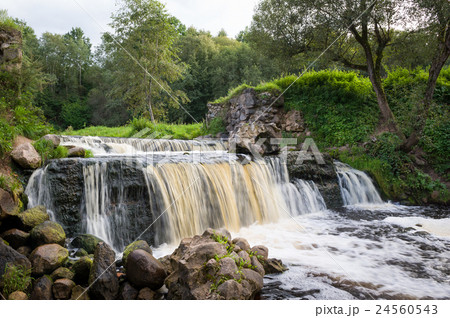 Waterfall on Viata river landscape, Belarus. 24560543