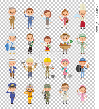 Working people / Illustration set of various occupations (20 species) Working people / Illustration set of various occupations (20 species) 24560574