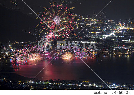 諏訪湖の花火 24560582