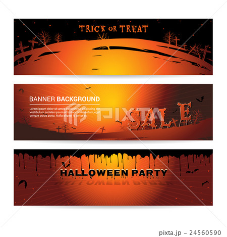 Set of Halloween party banner for event sale 24560590