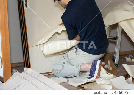 クロス職人 内装工事イメージ クロス職人 内装工事イメージ 24560955