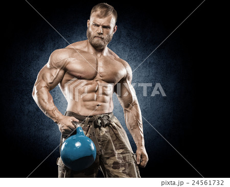 Muscular athletic bodybuilder fitness model Muscular athletic bodybuilder fitness model 24561732
