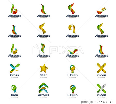 Vector set of abstract unusual internet logos Vector set of abstract unusual internet logos 24563131