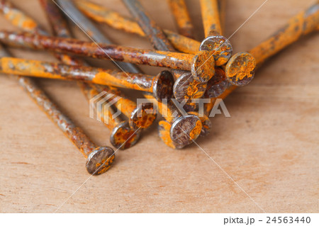 Rusty nail closeup. Rusty nail closeup. 24563440