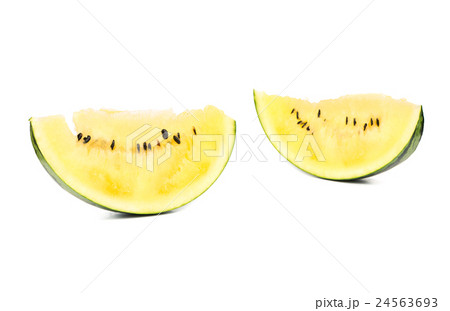 Slice yellow watermelon Slice yellow watermelon 24563693
