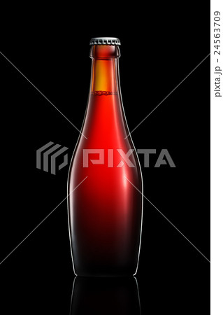 Bottle of beer or cider isolated on black Bottle of beer or cider isolated on black 24563709