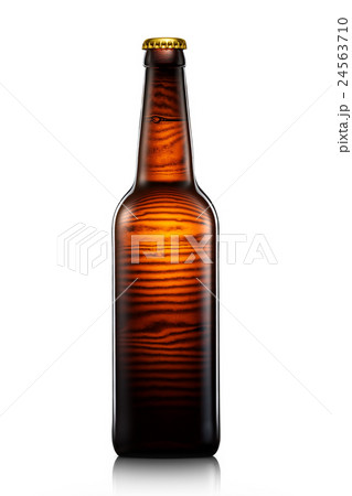 Bottle of beer or cider isolated on white 24563710