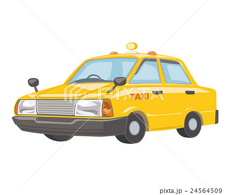 タクシー 自動車 イラストのイラスト素材