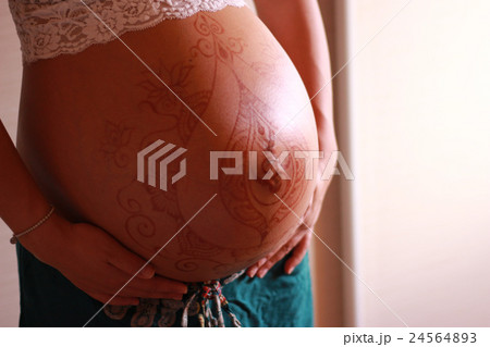 妊婦メヘンディ 妊婦メヘンディ 24564893