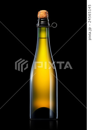 Bottle of beer or champagne isolated on black Bottle of beer or champagne isolated on black 24565145