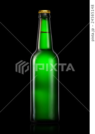 Beer bottle or cider isolated on black background Beer bottle or cider isolated on black background 24565148