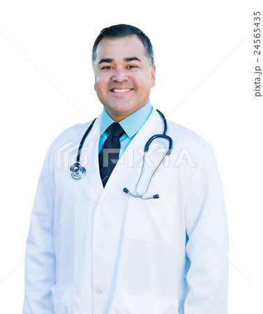 Attractive Hispanic Male Doctor or Nurse on White 24565435
