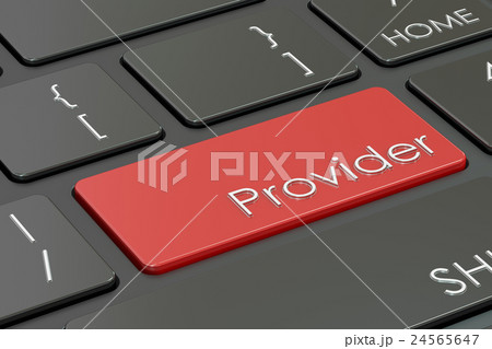 Provider concept on keyboard, 3D rendering 24565647