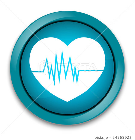 Heartbeat icon, button sign illustration Heartbeat icon, button sign illustration 24565922