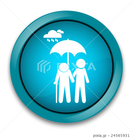 Man holding umbrella and elderly 24565931