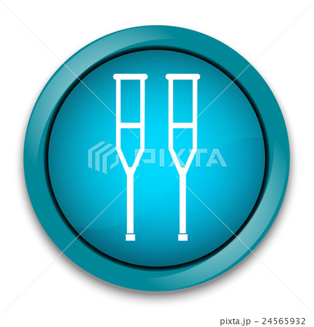 Crutches sign button vector illustration 24565932