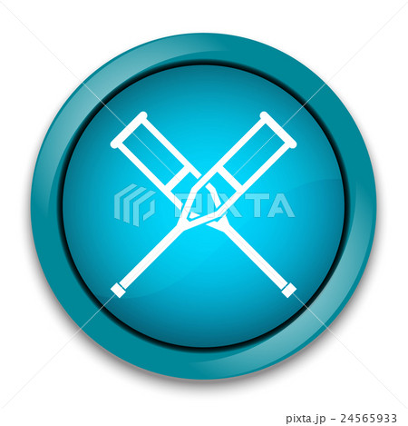 Crutches sign button vector illustration Crutches sign button vector illustration 24565933