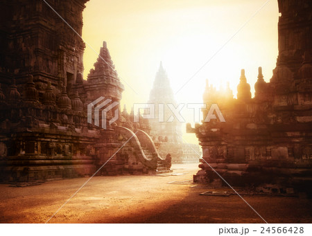 Sunrise at Prambanan Hindu Temple. Java, Indonesia 24566428