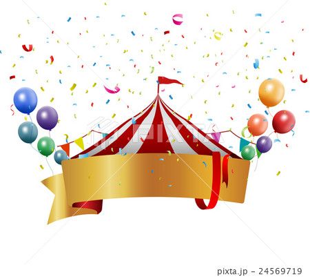 Circus background with balloon and confetti Circus background with balloon and confetti 24569719