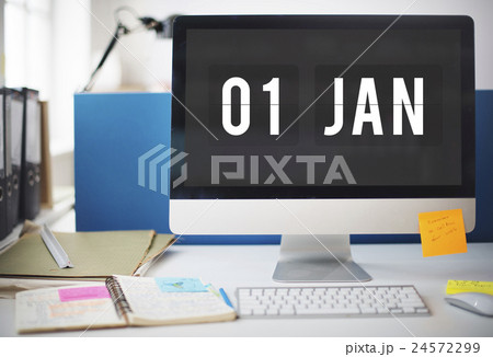 New Year Technology Date Graphic Concept 24572299