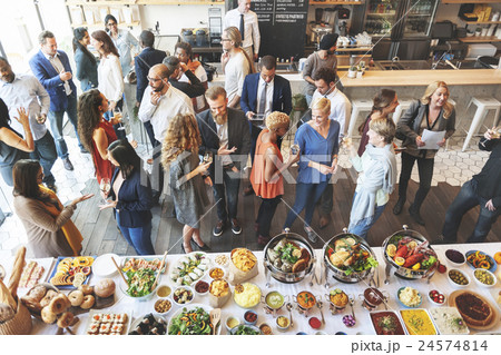 Business People Meeting Eating Discussion Cuisine Party Concept 24574814
