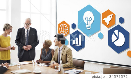 Global Business Strategy Planning Icon Concept 24575572