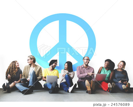 Peaceful Symbol Happiness Liberty Concept Peaceful Symbol Happiness Liberty Concept 24576089