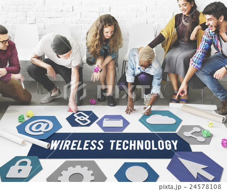 Wireless Technology Connecting Networking Concept Wireless Technology Connecting Networking Concept 24578108