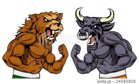 Bears Versus Bulls Stock Market Concept 24583920
