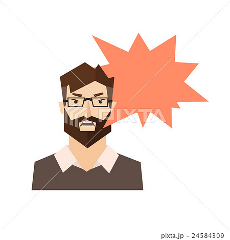 Angry Man Skream. Vector Angry Man Skream. Vector 24584309