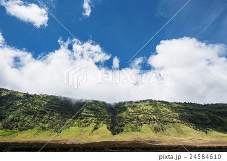 Green valley with prairie landscape with blue sky 24584610