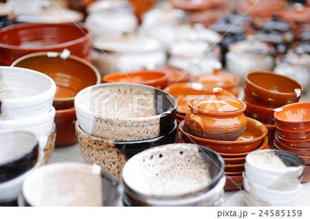 Ceramic tableware and jugs sold on Easter market 24585159