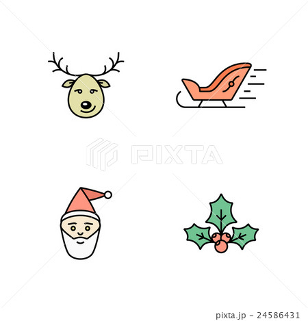 Christmas icons set 24586431