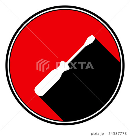 red information icon - white screwdriver 24587778