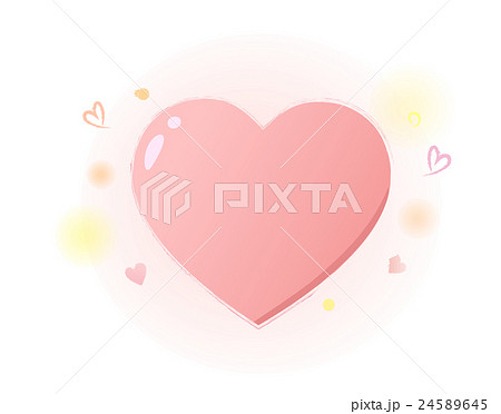 ハートの優しいイラスト背景 文字スペース付き のイラスト素材