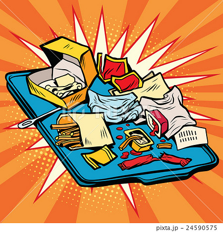 Tray at fast food restaurant 24590575