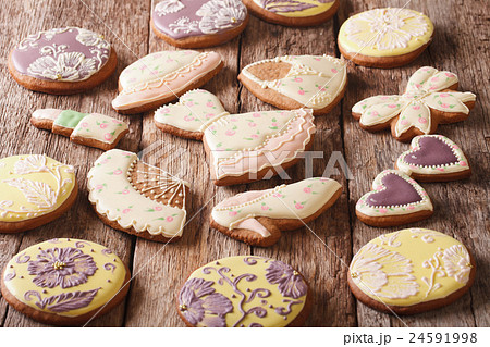 Beautiful gingerbread for the girl close-up 24591998