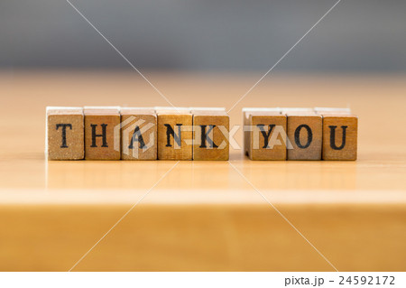 Thank you. word written on wood block Thank you. word written on wood block 24592172