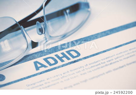 ADHD - Printed Diagnosis. Medicine Concept. 3D ADHD - Printed Diagnosis. Medicine Concept. 3D 24592200
