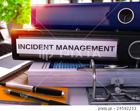 Black Office Folder with Inscription Incident 24592253