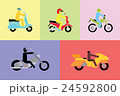 simple vector of man riding motorbike 24592800