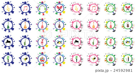 music instruments vector with town broadcast music instruments vector with town broadcast 24592981