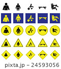 Warning sign of man fasting the seat belt 24593056