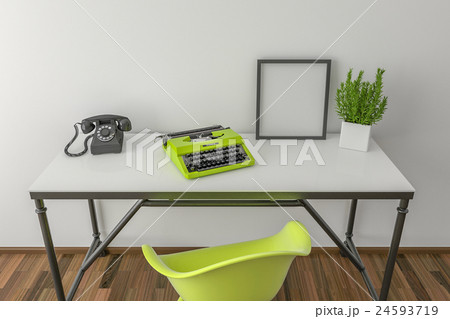 Desktop with blank picture frame Desktop with blank picture frame 24593719