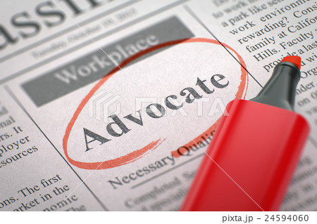 We are Hiring Advocate. 3D Illustration. 24594060