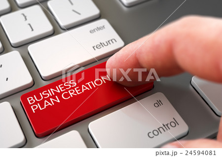 Business Plan Creation - Keyboard Key Concept. 3D Business Plan Creation - Keyboard Key Concept. 3D 24594081
