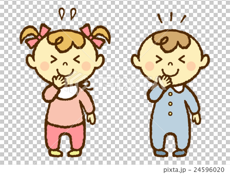 赤ちゃん　男の子　女の子　笑う 24596020