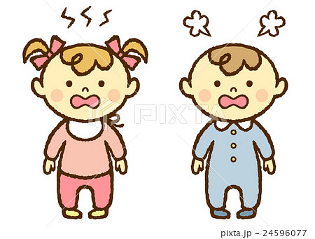 赤ちゃん 男の子 女の子 怒る 赤ちゃん 男の子 女の子 怒る 24596077
