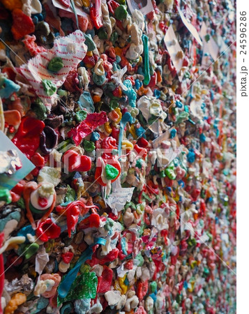 Seattle Gum Wall シアトル ガムウォールの写真素材 Seattle Gum Wall シアトル ガムウォールの写真素材