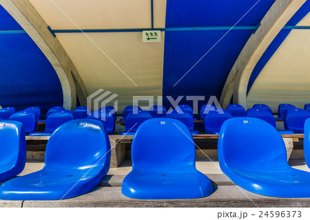 Seats on tribune sports stadium 24596373